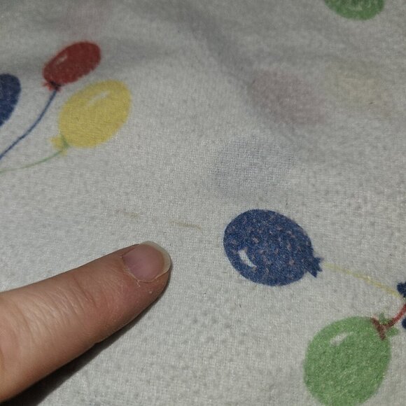 VTG Balloons Baby Burp Cloth Primary Colors Red Blue Yellow Green 14" x 16" READ - Picture 6 of 6